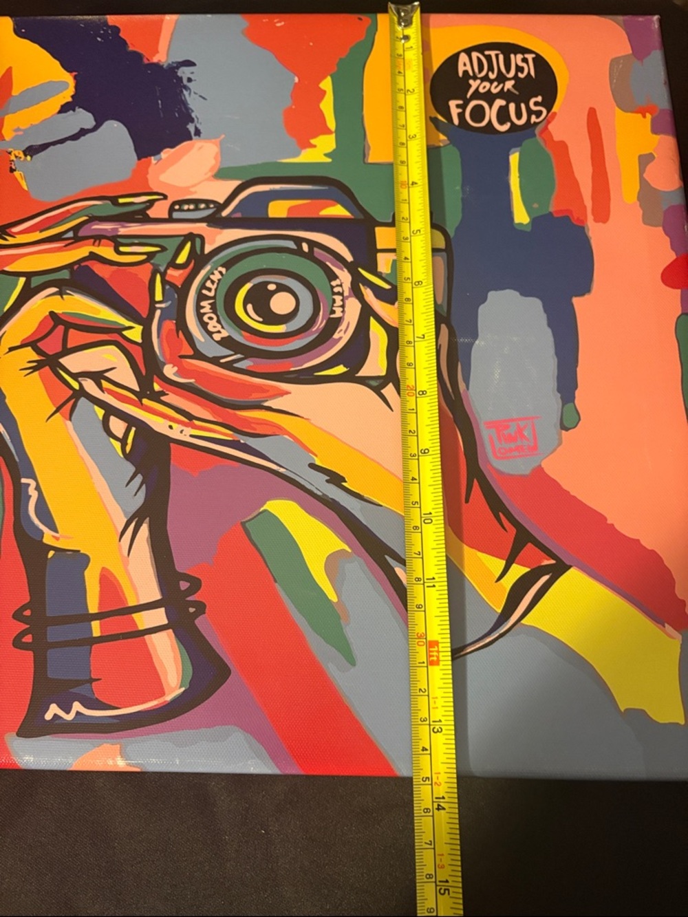 Adjust Your Focus Pop Art Camera Canvas Print - Multi-Color - Picture 8 of 12